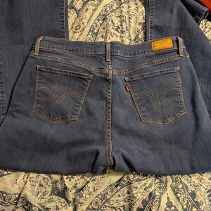 Levi's Blue Straight Leg Jeans with Classic Stitching